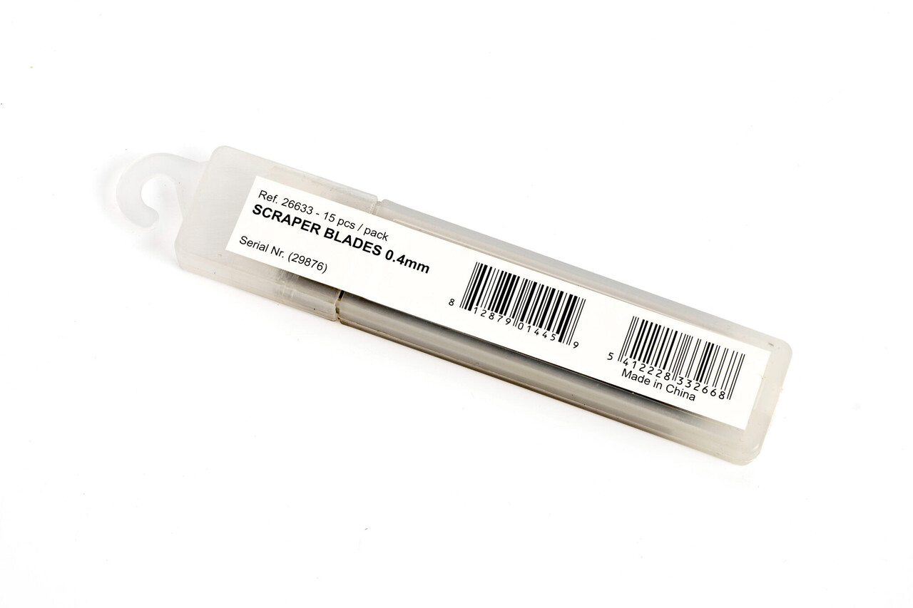 Moerman ENKELZIJDIGE VERVANGMESSEN 0,4 MM - 15 ST/BLISTER -> 10 BLISTER/KARTON Moerman ENKELZIJDIGE VERVANGMESSEN 0,4 MM - 15 ST/BLISTER -> 10 BLISTER/KARTON