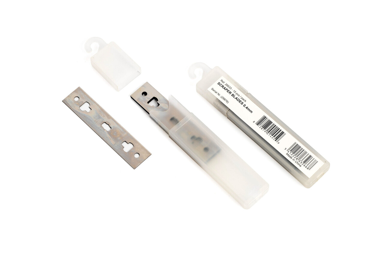 Moerman ENKELZIJDIGE VERVANGMESSEN 0,4 MM - 15 ST/BLISTER -> 10 BLISTER/KARTON Moerman ENKELZIJDIGE VERVANGMESSEN 0,4 MM - 15 ST/BLISTER -> 10 BLISTER/KARTON