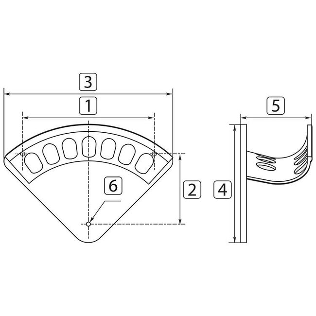 Slang wandhouder, aluminium M
