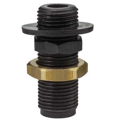 Adapter 1/2"AG : 1/2"AG PVC voor vlotter Adapter 1/2"AG : 1/2"AG PVC voor vlotter