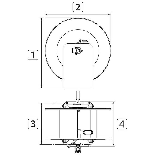 Schlauchtrommel STKI60 60 M. 3/4" IG