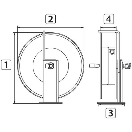 Slanghaspel PU-gecoat 30m Slanghaspel PU-gecoat 30m