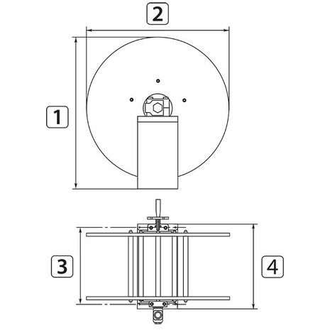 Schlauchtrommel ST-71 1/2" IG VA mit Schlauchtrommel ST-71 1/2" IG VA mit