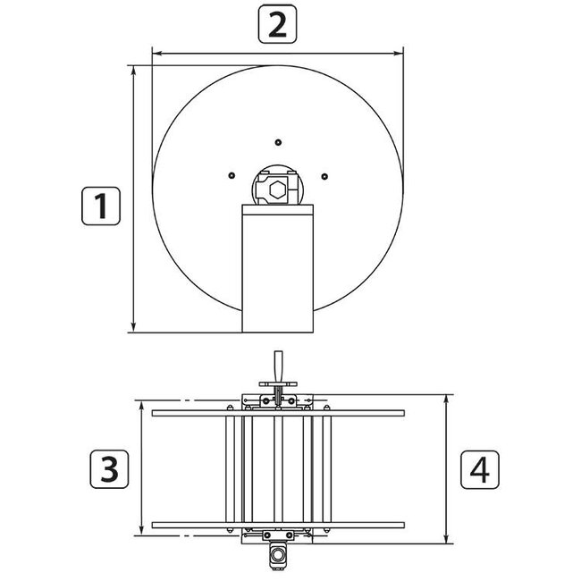 Schlauchtrommel ST-71 1/2" IG VA mit