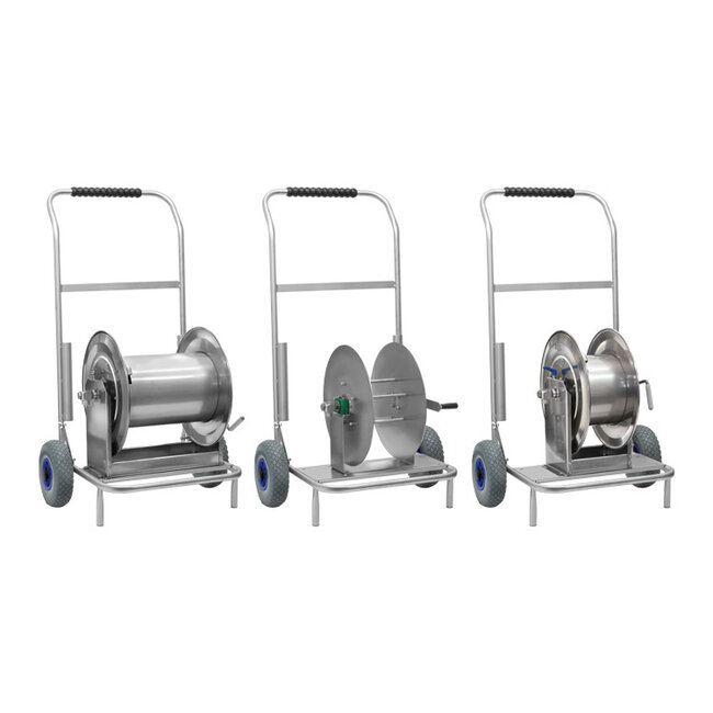 Mobiel frame voor slanghaspel inox