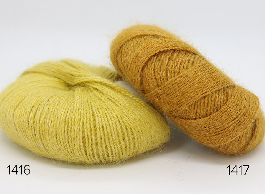 Onion, mohair + nettles + wool