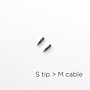 Adapter S tip to M cable