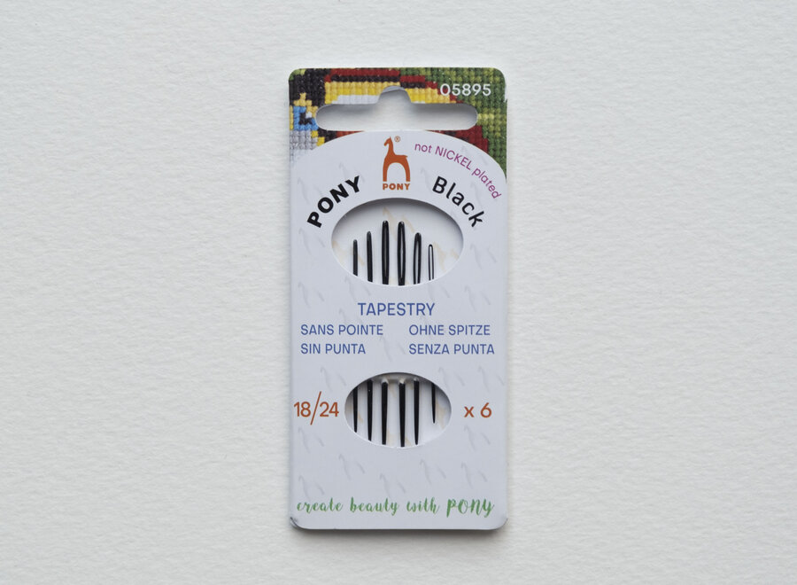 Pony - Black tapestry needles