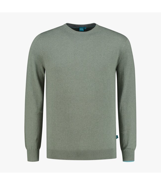 District Indigo District Indigo Pullover Crewneck Green Melange