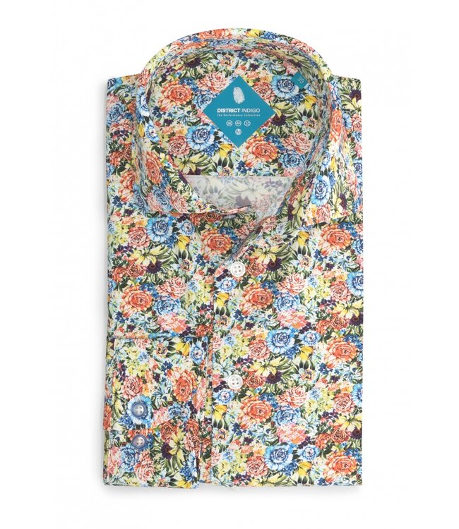District Indigo Overhemd Multicolor