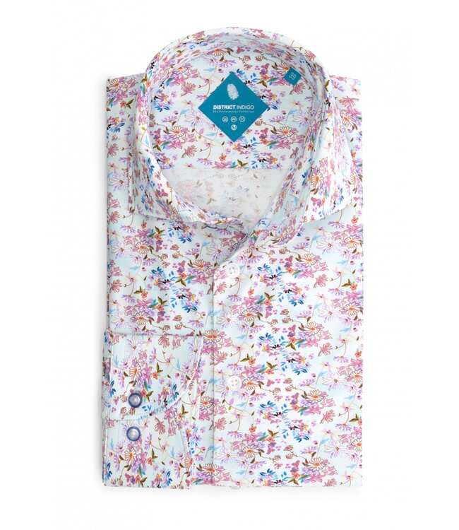 District Indigo Performance Shirt Pink