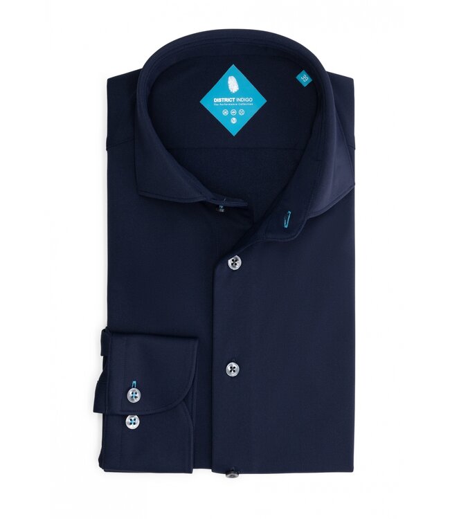 District Indigo Pique Performance Shirt Navy