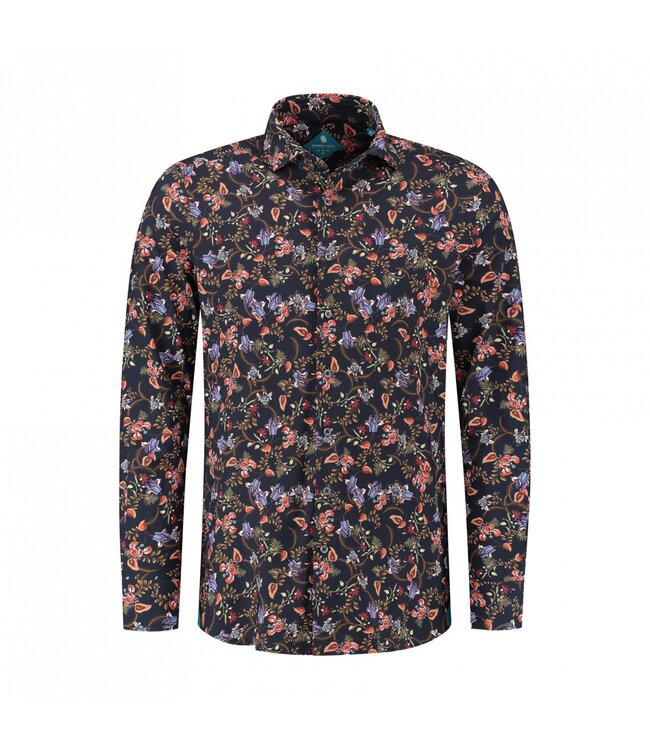District Indigo Performance Shirt Flower Print