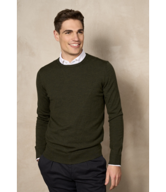 District Indigo Crewneck Pullover Merino Stretch Green