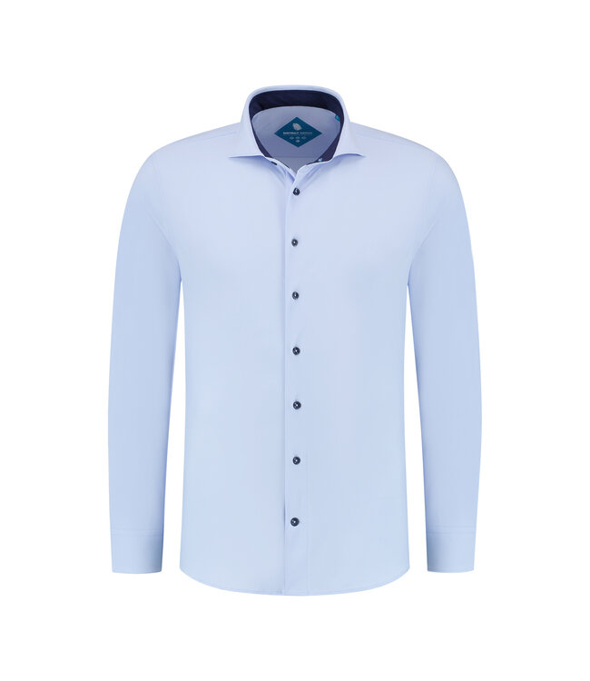 District Indigo Overhemd Performance Light blue