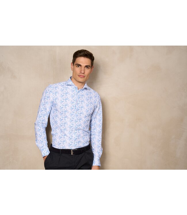District Indigo Performance Shirt Print Blue