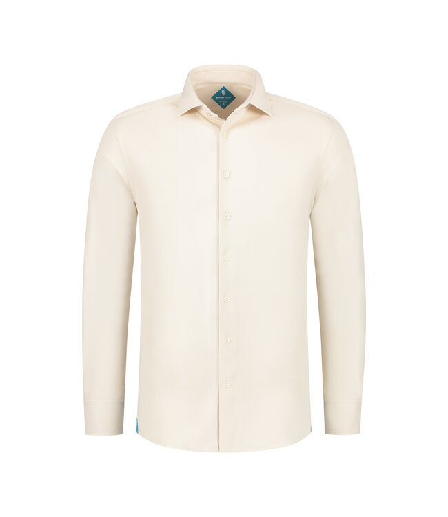 District Indigo Pique Performance Shirt Beige
