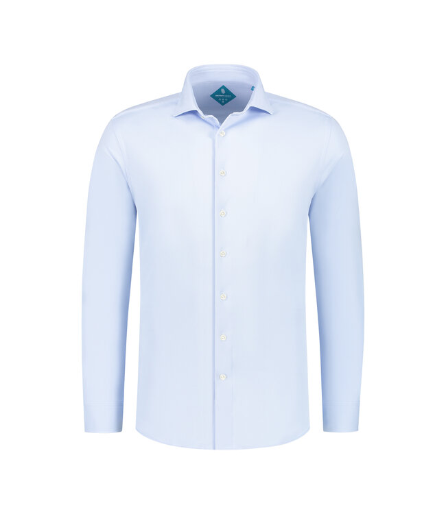 District Indigo Pique Performance Shirt Light Blue