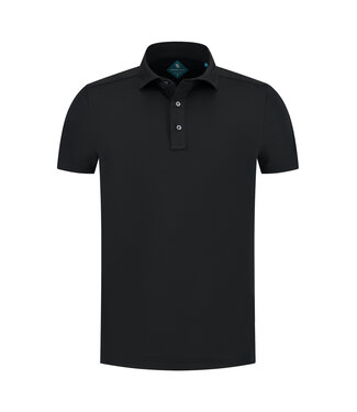 District Indigo Pique Performance Shirt Polo SS Zwart