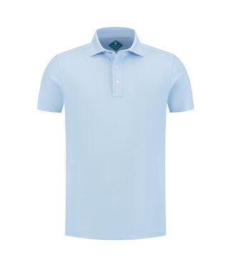 District Indigo Pique Performance Shirt Polo SS Licht Blauw