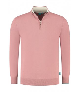 District Indigo Trui Half Zip Roze