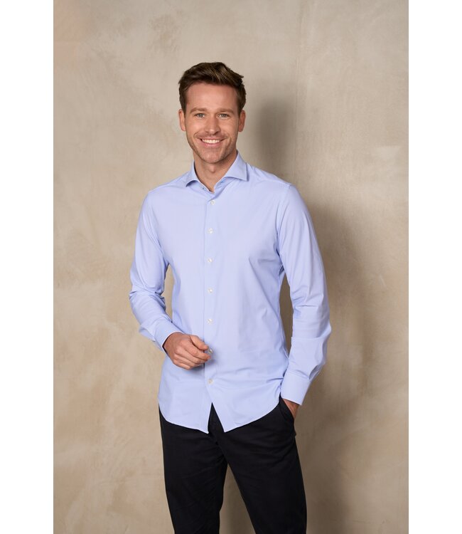 District Indigo District Indigo Overhemd Performance Stripe Blue