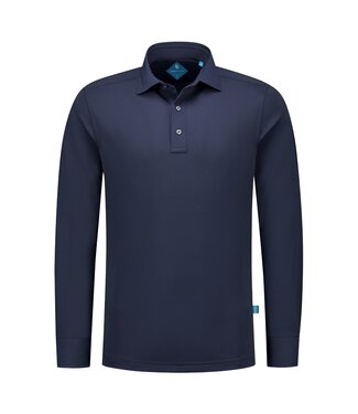 District Indigo District Indigo Pique Performance Polo LS Navy