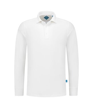 District Indigo District Indigo Pique Performance Polo LS White