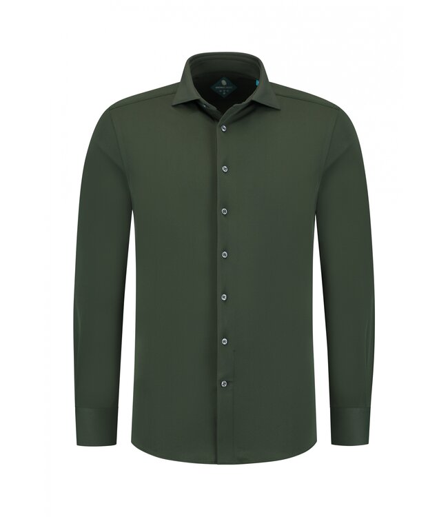 District Indigo District Indigo Overhemd Performance Pique Green