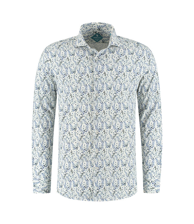 District Indigo Pique Performance Shirt Blauw