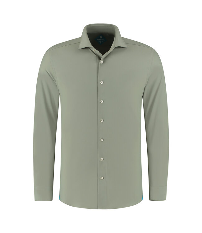 District Indigo Pique Performance Shirt Groen