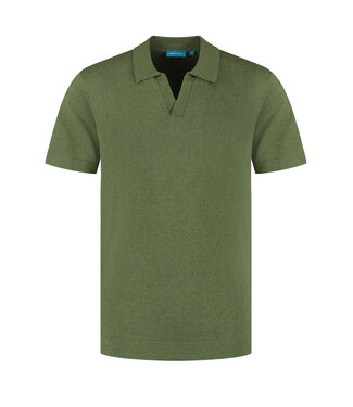 District Indigo Polo V-Shape Dark Green