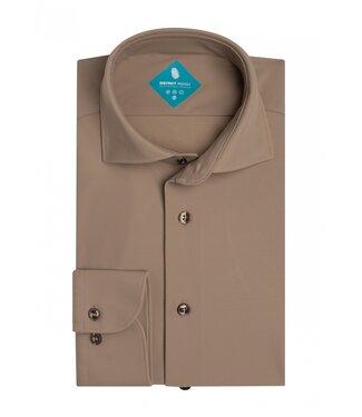 District Indigo District Indigo Pique Performance Shirt Mid Brown