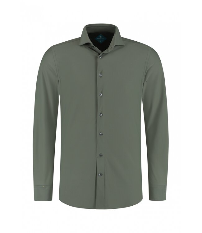 District Indigo District Indigo Pique Performance Shirt Dark Green