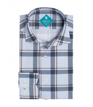 District Indigo Pique Performance Shirt Light Blue