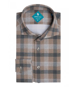 District Indigo Pique Performance Shirt Brown