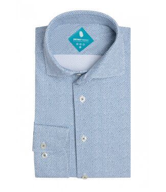 District Indigo Pique Performance Shirt Blauw
