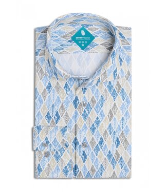 District Indigo Pique Performance Shirt Licht Blauw