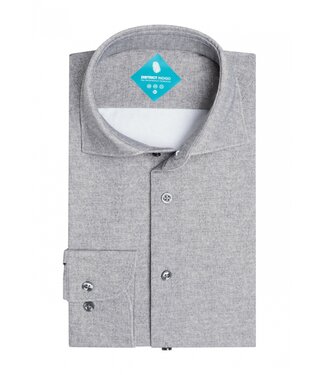 District Indigo Pique Performance Mel. Antraciet