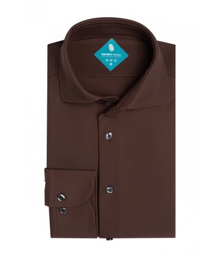 District Indigo Pique Performance Shirt Dark Brown