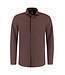 District Indigo District Indigo Pique Performance Shirt Dark Brown
