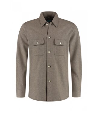 District Indigo District Indigo Performance Overshirt Wool/Stretch Beige