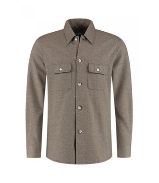 District Indigo Performance Overshirt Wool/Stretch Beige
