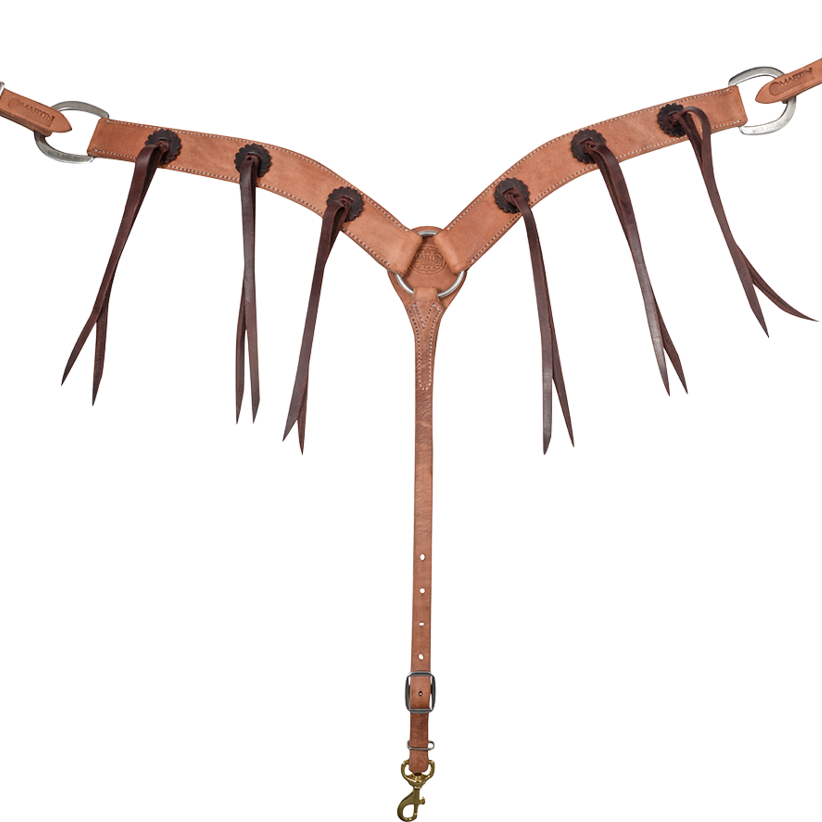 Martin Saddlery Harness with Rosettes and Strings 2” Breastcollar