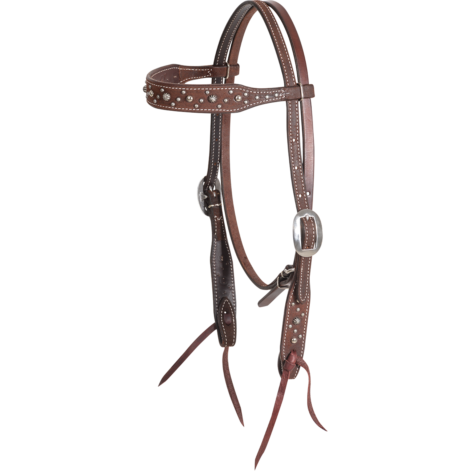 Martin Saddlery Floral Dots: Chocolate Browband Headstall