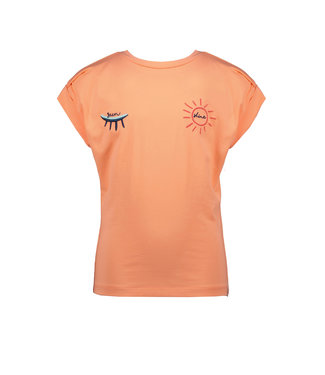 NoNo NoNo Kyra cut on sleeve Sunshine wink embro Papaya Punch N203-5401 530