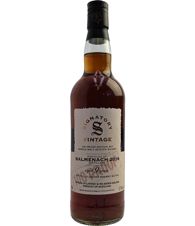 Signatory Balmenach 9Y - 2016 - 100 PROOF #57