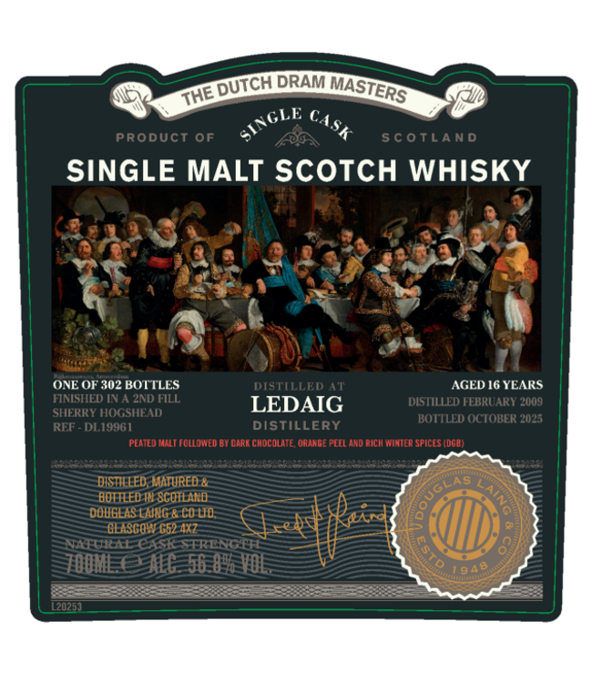 Ledaig 16 years Dutch Dram Masters - Old Particular
