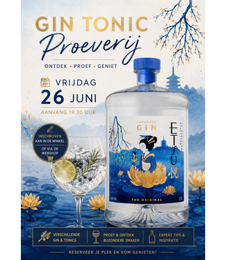Gin Tonic proeverij - vrijdag 26 juni - 19:30 uur