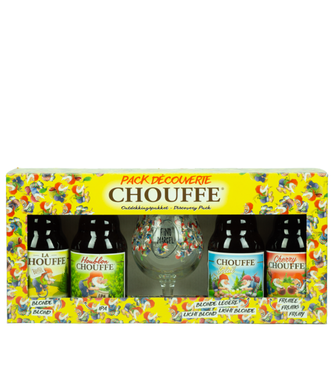 Chouffe La/Sol/Houb/Cher 4X33Cl  + glas